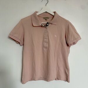 Light Pink Burberry Women’s Polo Shirt (size Medium)